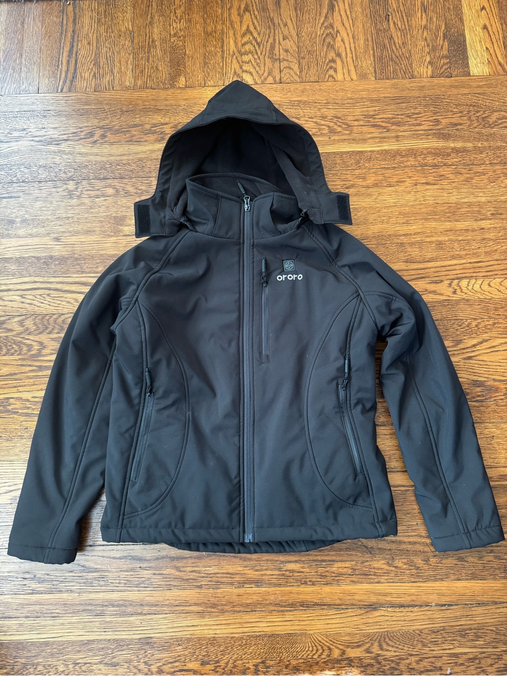 Ororo Battery Heated Women's Heated Jacket Lightweight black softshell jacket
